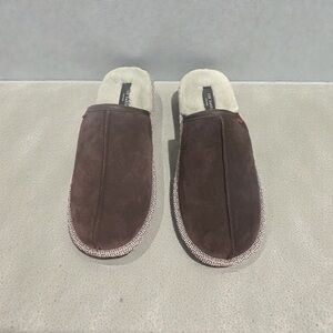 Ted Baker Men’s Slippers – Size 8 – Brown Suede Look – Cozy Lined